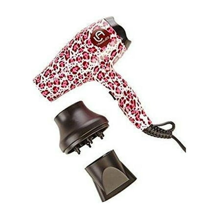 le angelique mini hair blow dryer, pink cheetah
