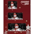 thumbnail image 6 of Garage Door Banner Cover 6 x 13 ft, Christmas Snowman with Cap Xmas Tree Snowflake Black Christmas Garage Door Decorations Holiday Christmas Backdrop Decor for Winter New Year Xmas Party, 6 of 6