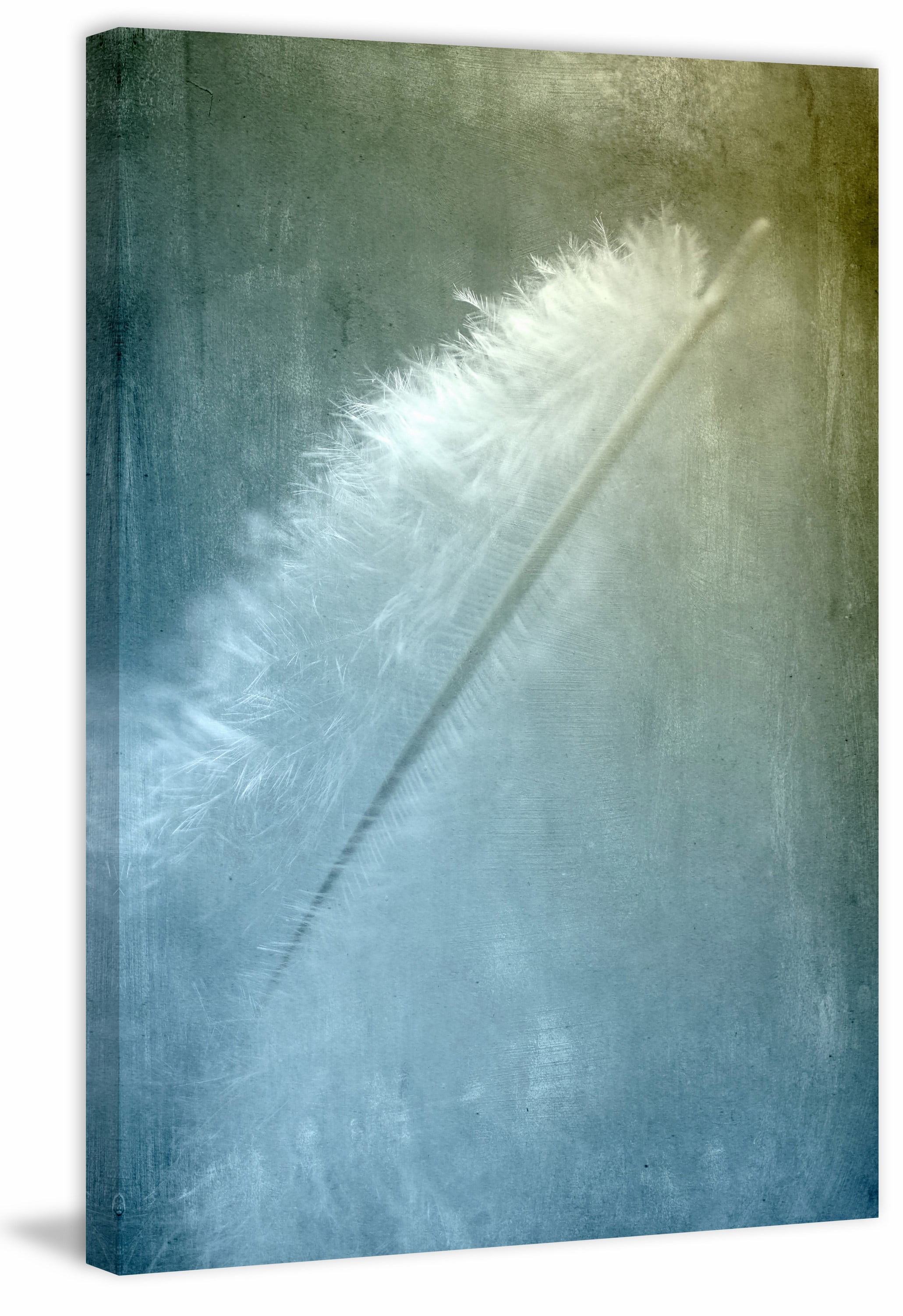 "White Feather" Painting Print on Wrapped Canvas