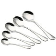 thumbnail image 4 of Fridja 1010 Smooth Handle Tableware Stainless Steel Spoon Coffee Spoon Fruit Fork Hotel Supplies Round Spoon Dining Spoon Children's Spoon Clearance, 4 of 8