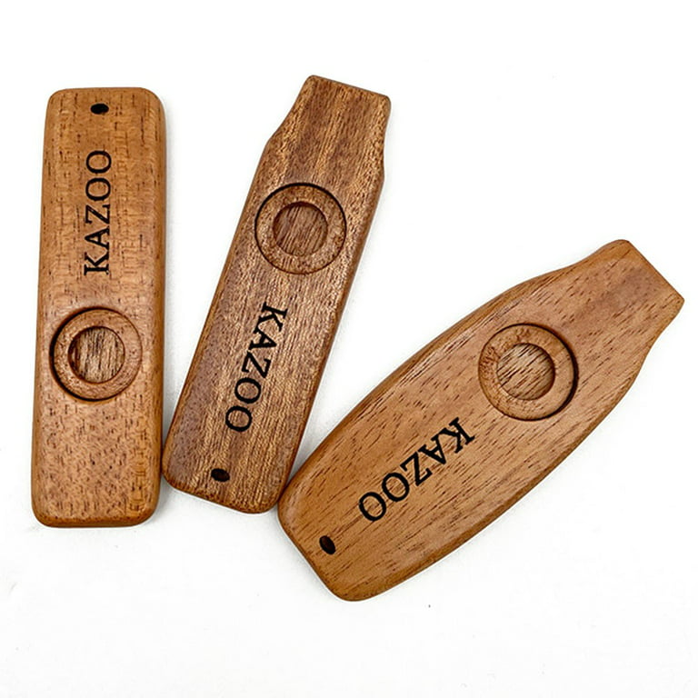 Wooden Kazoo with Brass Membrane Holder