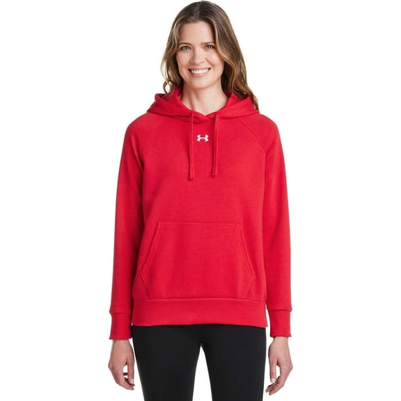 Under Armour 1379500 Ladies' Rival Fleece Hooded Sweatshirt - RED