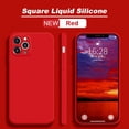 thumbnail image 1 of Funda cuadrada Original de silicona líquida a prueba de golpes para iPhone, cubierta protectora para iPhone 14, 11, 12, 13 Pro Max, Mini, XS MAX, XR, X, 7, 8 PLUS, SE 2020, 1 of 4
