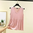 thumbnail image 2 of bnaln Tank Tops for Women Summer V Neck T Shirts Trendy Sleeveless Casual Camisole Shirts Loose Fit Pleated Tshirt Basic Tees Going Out Tops Daily Beach Vacation Outfits Loungewear, 2 of 7