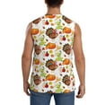 thumbnail image 4 of Pofeuu Thanksgiving Turkey Print Men's Muscle T-Shirt, Sleeveless, Muscle Tank, Classic Muscle Tee Top For Men Casual Sleeveless Muscle T-Shirt Trendy Clothes-Large, 4 of 7