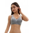 thumbnail image 5 of Unique Bargains Women's Lace Trim Full Coverage Adjustable Strap Bras B 36 Grey, 5 of 6