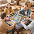 thumbnail image 7 of Premium Boho Style Rubber Game Room Mat 31.5x31.5 Inch Large Mahjong Table Cover with Non-Slip Backing and Noise Reduction for Tiles Cards and Boards, 7 of 7