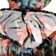 thumbnail image 4 of Vestido maxi de fiesta en la playa con correa de espagueti floral dividido para mujer L Naranja Negro L Hugo vestido largo, 4 of 10