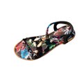 thumbnail image 2 of Hoshose Women Low Heel Sandals Elastic Ankle Strap Roman Rhinestone Summer Comfortable Beach Dressy Sandals, 2 of 9