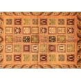 thumbnail image 1 of Ahgly Company Indoor Rectangle Oriental Orange Modern Area Rugs, 2' x 5', 1 of 4