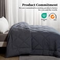 thumbnail image 7 of 120x132   Comforter  Season   Size Microfiber Comforter Quilted Down Alternative Duvet Insert with 8 Corner Tabs 120 x 132 Dark Grey, 7 of 7