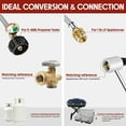 thumbnail image 2 of PatioGem 12FT Propane Hose Adapter 1lb to 20lb with Gauge, Propane Tank Adapter Hose 20 lb to 1 lb, Propane Tank Hose, Propane Grill Hose Fit for Mr Buddy Heater, Weber Q Grill, Coleman Camping Stove, 2 of 7