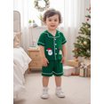 thumbnail image 6 of BemeyourBBs Kids Christmas Pajamas Set Embroidery Santa Claus Shirt with Shorts, 6 of 9