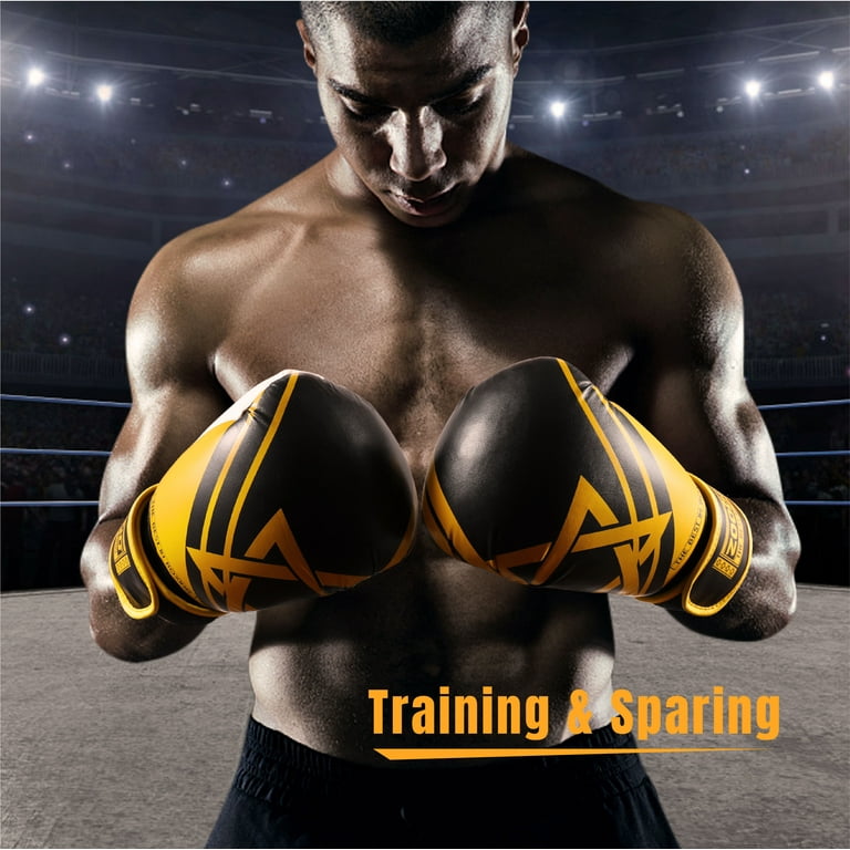 Workout Gloves For Men Leather Boxing Gloves Gold X Punch Training