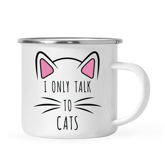 Koyal Wholesale Funny Cat Lover Campfire Coffee Mug, I Only Talk To Cats