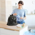 thumbnail image 3 of EeaseMX 100 bolsas de basura gruesas desechables de plástico biodegradables, ideales para el hogar, el baño y la cocina (negras)., 3 of 7