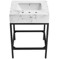 thumbnail image 3 of Meridian Furniture Marmo White Engineered Stone Bathroom Vanity, 3 of 9