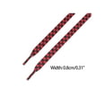 thumbnail image 3 of INSPIRE CHIC Two Color Checkered Flat Shoelaces Plaid Shoe Laces for Sneaker 1 Pair Red and Black 160cm/63", 3 of 4
