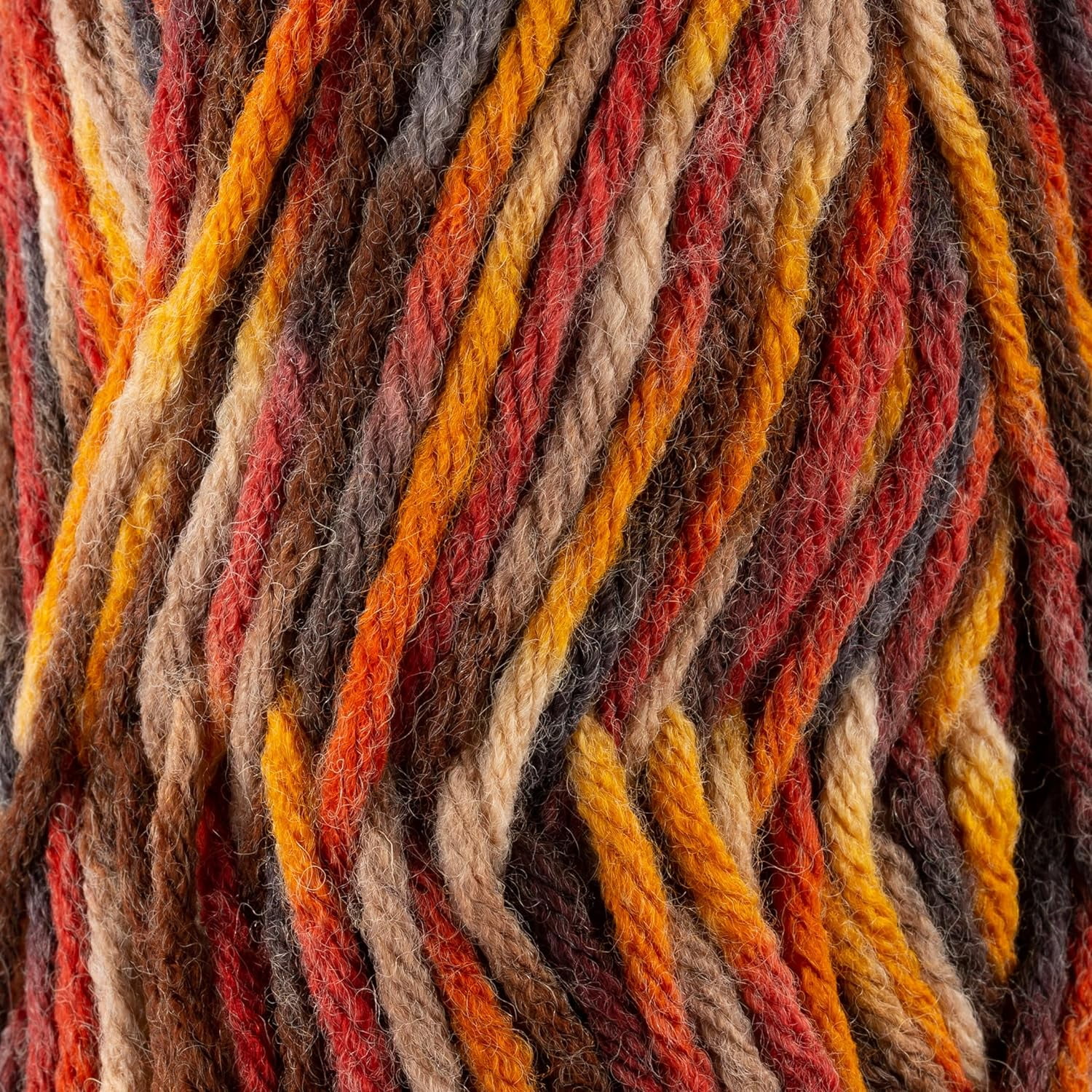 3 Skeins of Sensy Roving Multi Color Yarn, 3.5 oz, 132 Yards, Gauge 5 Bulky (Autumn)