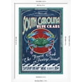 thumbnail image 5 of Art.com Pawleys Island, South Carolina - Blue Crabs Art Print by Lantern Press, White Frame Wall Art, 32" x 44", 5 of 5