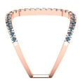 thumbnail image 3 of 0.5 ct Round Cut Blue Moissanite Statement 14K Rose Gold Womens Engagement Ring, 3 of 5