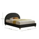 thumbnail image 2 of Ilios Innova | Base de Cama King Size con Cabecera Arco Tapizada en Lino, Diseño Moderno Minimalista en Color Negro., 2 of 9