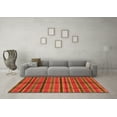 thumbnail image 3 of Ahgly Company Indoor Rectangle Oriental Orange Modern Area Rugs, 7' x 10', 3 of 4