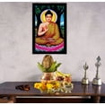 thumbnail image 3 of IBA Indianbeautifulart Lord Gautam Buddha In Meditation Poses Digital Prints Poster With Frame For Living Room Home Decor Religious Frame Wooden Frame For Wall Decor, 3 of 7