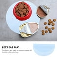 thumbnail image 3 of FONDOTIN 1Set Pet Food Bowl Mat Blue Silicone Dishwasher Safe for Cats, 3 of 8