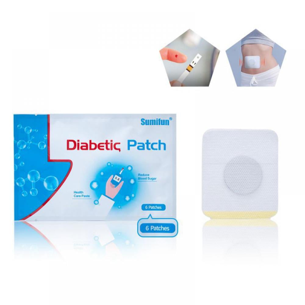 Forart 6Pcs/1bag Diabetes Pads Pure Natural Herbal Diabetes Plasters Health Care Keep Blood Sugar Balance 