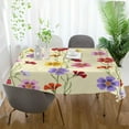 thumbnail image 6 of Coolnut Multicolored Flowers Tablecloth 60" x 108" Rectangle Table Cloth Stain-Resistant Dining Table Cover for Home Dinner Party House Decor, 6 of 7