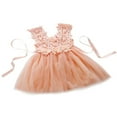 thumbnail image 1 of Robe de Fête Formelle en Tulle Tutu à Fleurs en Dentelle pour Bébé Fille Princesse, 1 of 3