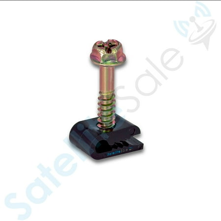 

SatelliteSale Single Ground Screw Black Clips for Single Antenna Ground Wire Cable Management 100 Pcs
