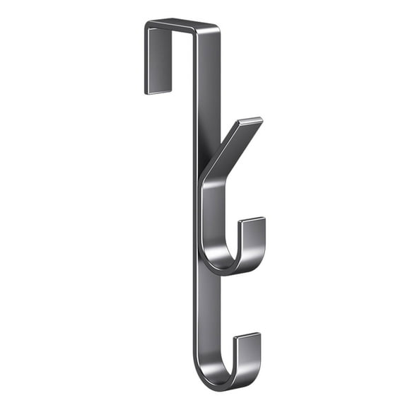 Uuiauoio Vertical Bar Door Hook No Drill Installation for Clothes Bags Jewelry Storage Organizer Over The Door Hanger Space Saving Solution for Home Office Closet Organization