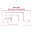thumbnail image 2 of MAXXHAUL 50563 Threaded Hitch Locking Pin 50025 Bike Rack, 2 of 4