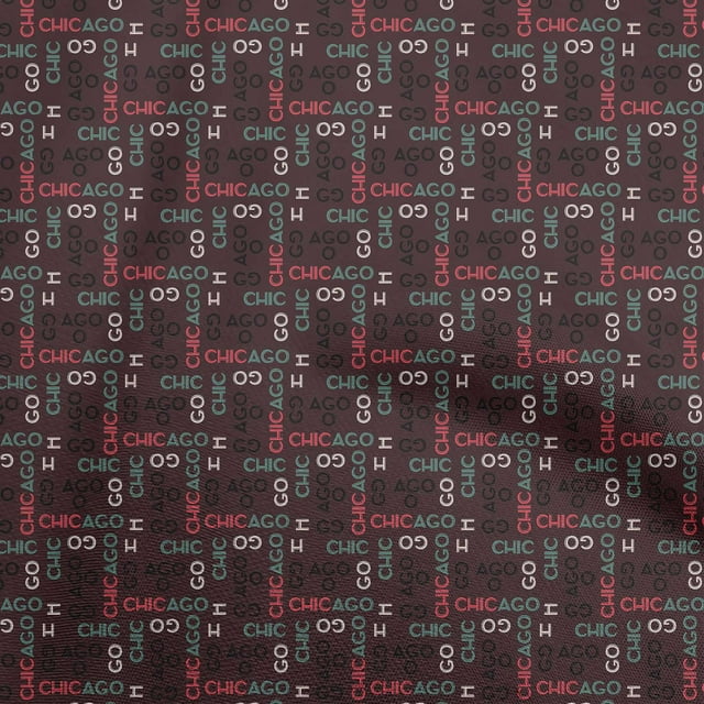 oneOone Velvet Maroon Fabric Text Fabric For Sewing Printed Craft Fabric By The Yard 58 Inch Wide
