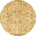 thumbnail image 1 of Ahgly Company Indoor Round Persian Brown Traditional Area Rugs, 5' Round, 1 of 4