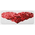thumbnail image 1 of Burgundy Kitchen Mat, Futuristic Modern Heart in Geometrical Ombre Style in Squared Pixels Art, Plush Decorative Kitchen Mat with Non Slip Backing, 47" X 19", Red and Ruby, by Ambesonne, 1 of 1