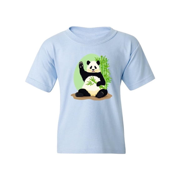 Panda Sitting With Bamboo T-Shirt Juniors -Image by Shutterstock, Medium