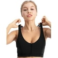 thumbnail image 2 of Mycoco Women's Strappy Zip Front Sports Bra Criss Cross Tops Yoga Workout Fitness Sexy Running Bra, 2 of 7