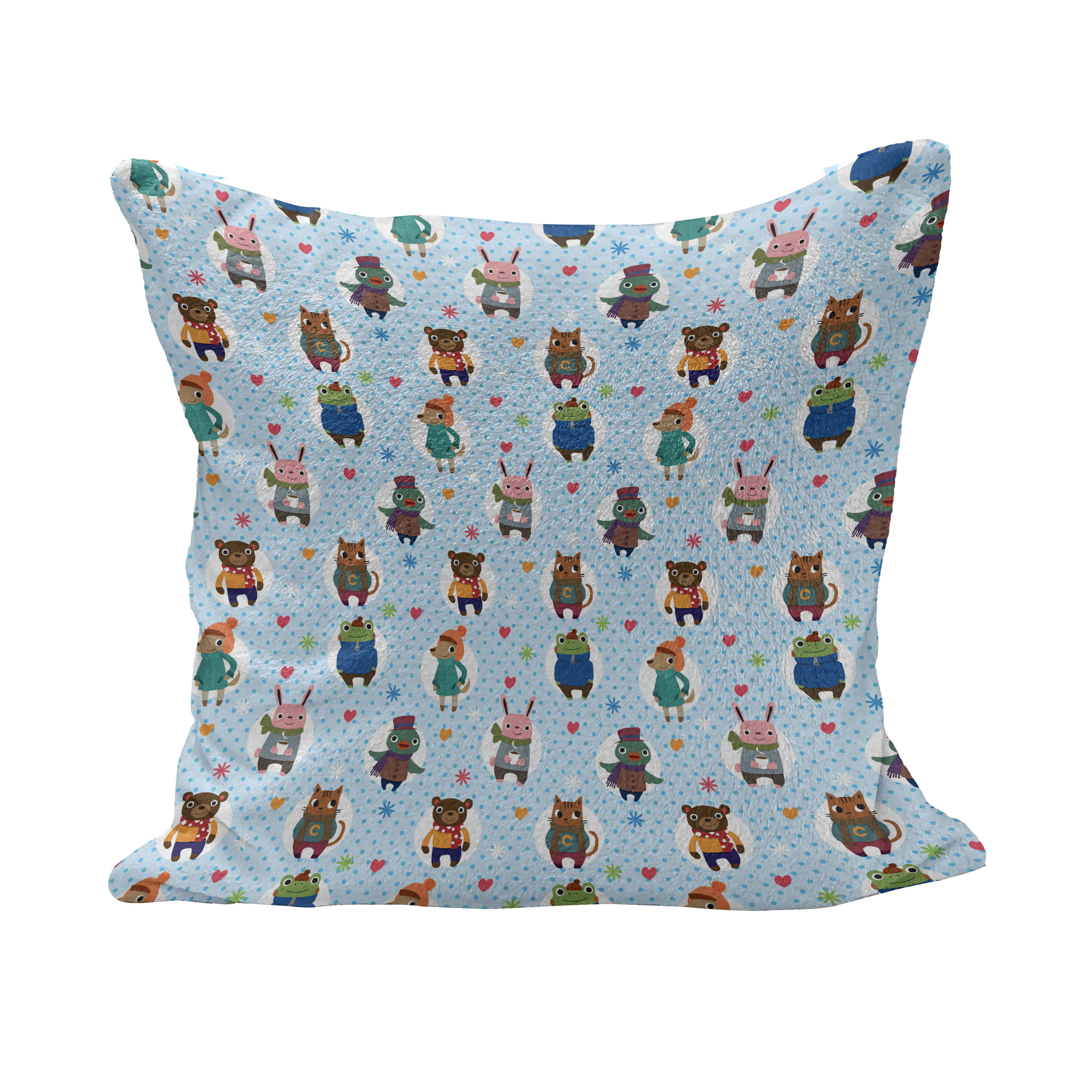 Just A Boy Who Loves Dog Sitting Throw Pillow 16x16 Multicolor 