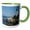 Green/White, variant on 3drose, Portland Head Lighthouse, Cape Elizabeth Me - Us20 Krs0002 - Keith and Rebecca Snell, 11oz Two-tone Yellow Mug