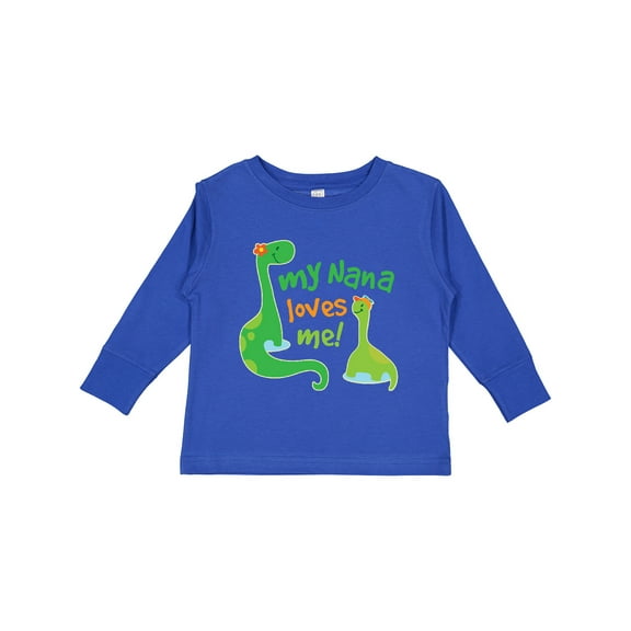 Inktastic My Nana Loves Me Grandson Boys Long Sleeve Toddler T-Shirt