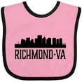 thumbnail image 3 of Inktastic Richmond Virginia City Skyline Boys or Girls Baby Bib, 3 of 4