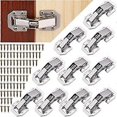 thumbnail image 1 of 10 pcs Cabinet Door Hinges with Screws, Soft Closing Hinges for Kitchen Cabinet Doors, 90 Degree Hinges H, 1 of 4