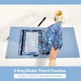 thumbnail image 5 of 2 Pack Flip Folders with Clear PVC Window Binder Pouches 3-Ring Binder Organizer for Office & Home Butterflies Books and Flowers, 5 of 6