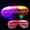 Neon, variant on Ikohbadg Plastic Shutter Glasses Shades Sunglasses Eyewear Party Props Flashing LED Light up Slotted Shutter Sunglasses Shades Flashing Glasses for All Occasions Blue