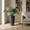 thumbnail image 3 of Ecobo 20.9-Inch Tall Eco-Friendly Round Pot Planter | Indoor/Outdoor Use, Durable, Versatile, and Lightweight | Contemporary All-Weather Design by Brazilian Artisans - Black, 3 of 6