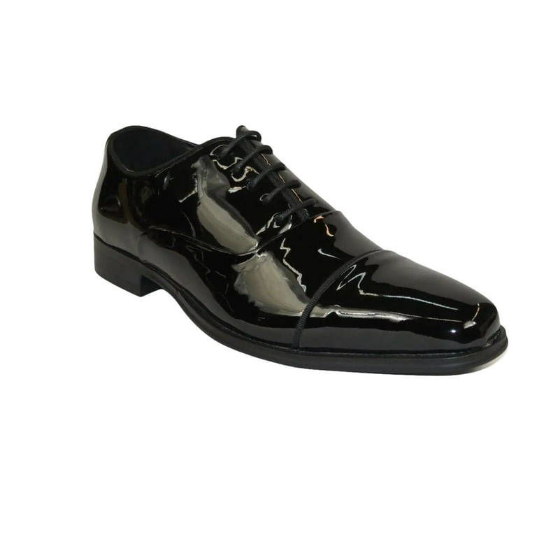 靴 Luciano Men Santino Luciano Formal Dress Shoes Patent Leather Shiny Lace