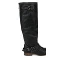 thumbnail image 2 of Breckelle Outlaw-91 New Women Leatherette Buckle Riding Knee High Boot, 2 of 5